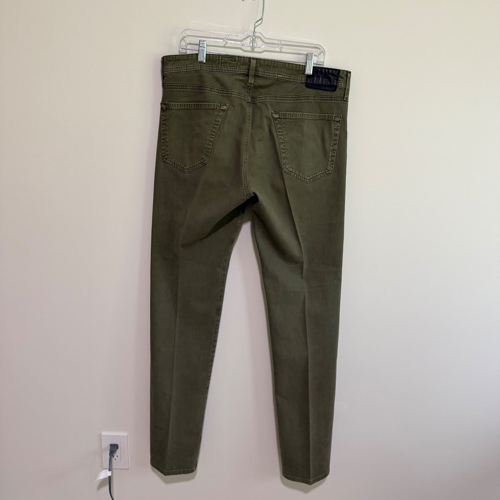 AG Adriano Goldschmied Mens The Graduate Tailored Leg Pants Olive Green 36x34 - Picture 2 of 3